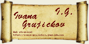 Ivana Grujičkov vizit kartica